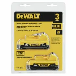 Dewalt DCB124-2 2-Piece 12V MAX 3 Ah Lithium-Ion Batteries
