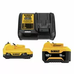 Dewalt DCB135C 2-Piece 12V 3 Ah / 5 Ah Lithium-Ion Batteries And Charger Starter Kit