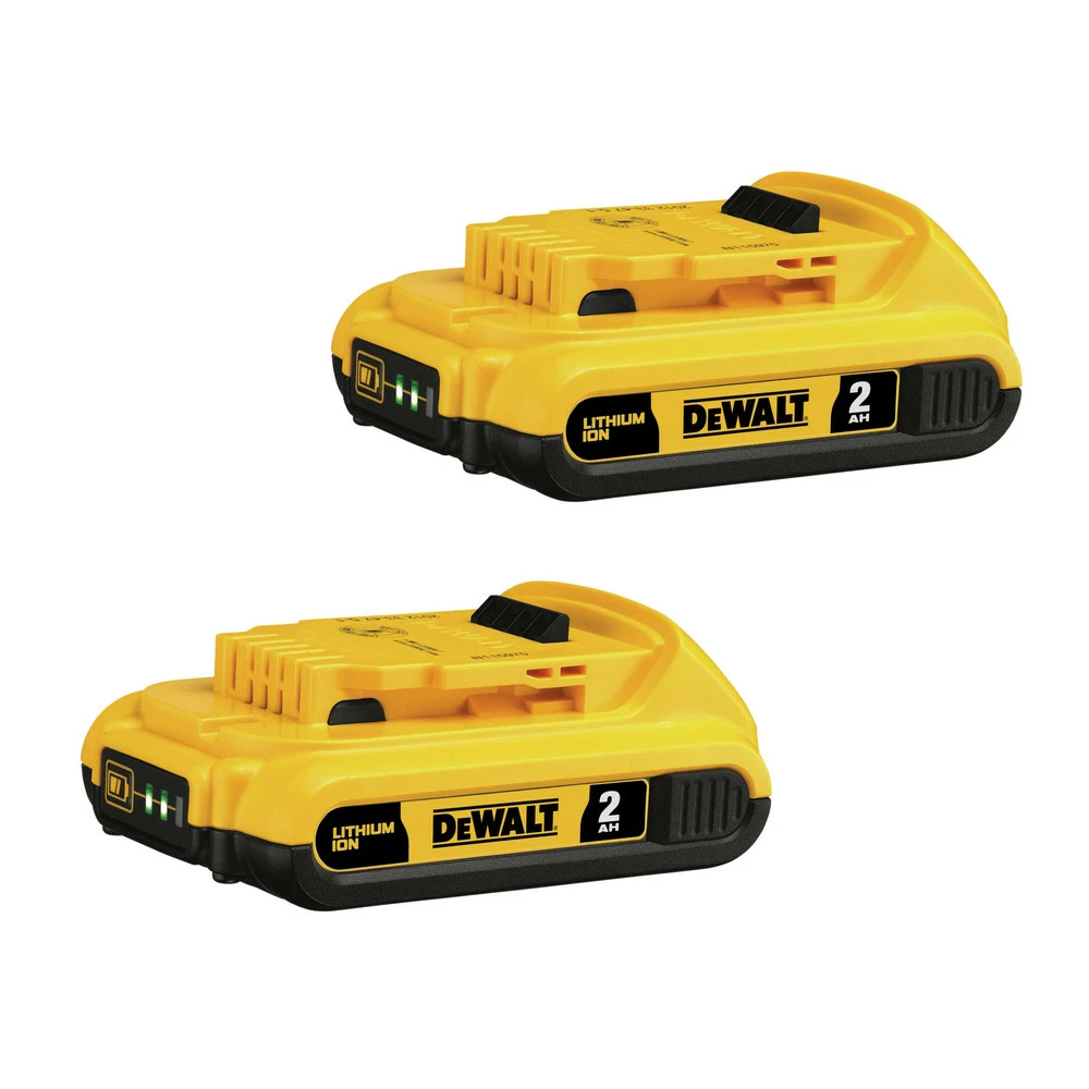 Dewalt DCB203-2 (2) 20V MAX 2 Ah Lithium-Ion Compact Batteries 1 Dewalt DCB203-2 (2) 20V MAX 2 Ah Lithium-Ion Compact Batteries