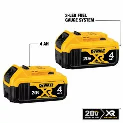Dewalt DCB204-2 (2) 20V MAX Premium XR 4 Ah Lithium-Ion Batteries -Dewalt Shop dewndcb204 2 c