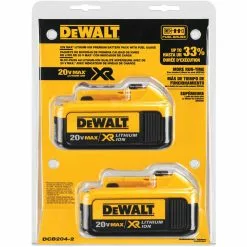 Dewalt DCB204-2 (2) 20V MAX Premium XR 4 Ah Lithium-Ion Batteries -Dewalt Shop dewndcb204 2 d