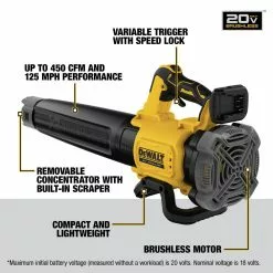 Dewalt DCBL722B 20V MAX XR Lithium-Ion Brushless Handheld Cordless Blower (Tool Only) -Dewalt Shop dewndcbl722b g