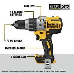 Dewalt DCD996B 20V MAX XR Lithium-Ion Brushless 3-Speed 1/2 In. Cordless Hammer Drill (Tool Only) -Dewalt Shop dewndcd996b f