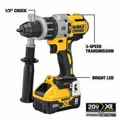 Dewalt DCD998W1 20V MAX XR POWER DETECT Brushless Lithium-Ion 1/2 In. Cordless Hammer Drill Driver Kit (8 Ah) 20 Dewalt DCD998W1 20V MAX XR POWER DETECT Brushless Lithium-Ion 1/2 In. Cordless Hammer Drill Driver Kit (8 Ah) -Dewalt Shop dewndcd998w1 h