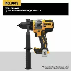Dewalt DCD999B 20V MAX Brushless Lithium-Ion 1/2 In. Cordless Hammer Drill Driver With FLEXVOLT ADVANTAGE (Tool Only) -Dewalt Shop dewndcd999b k