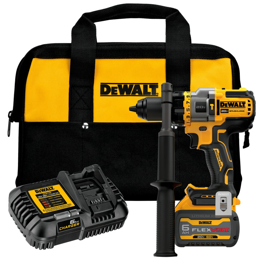 Dewalt DCD999T1 20V MAX Brushless Lithium-Ion 1/2 In. Cordless Hammer Drill Driver Kit With FLEXVOLT ADVANTAGE (6 Ah) 1 Dewalt DCD999T1 20V MAX Brushless Lithium-Ion 1/2 In. Cordless Hammer Drill Driver Kit With FLEXVOLT ADVANTAGE (6 Ah)