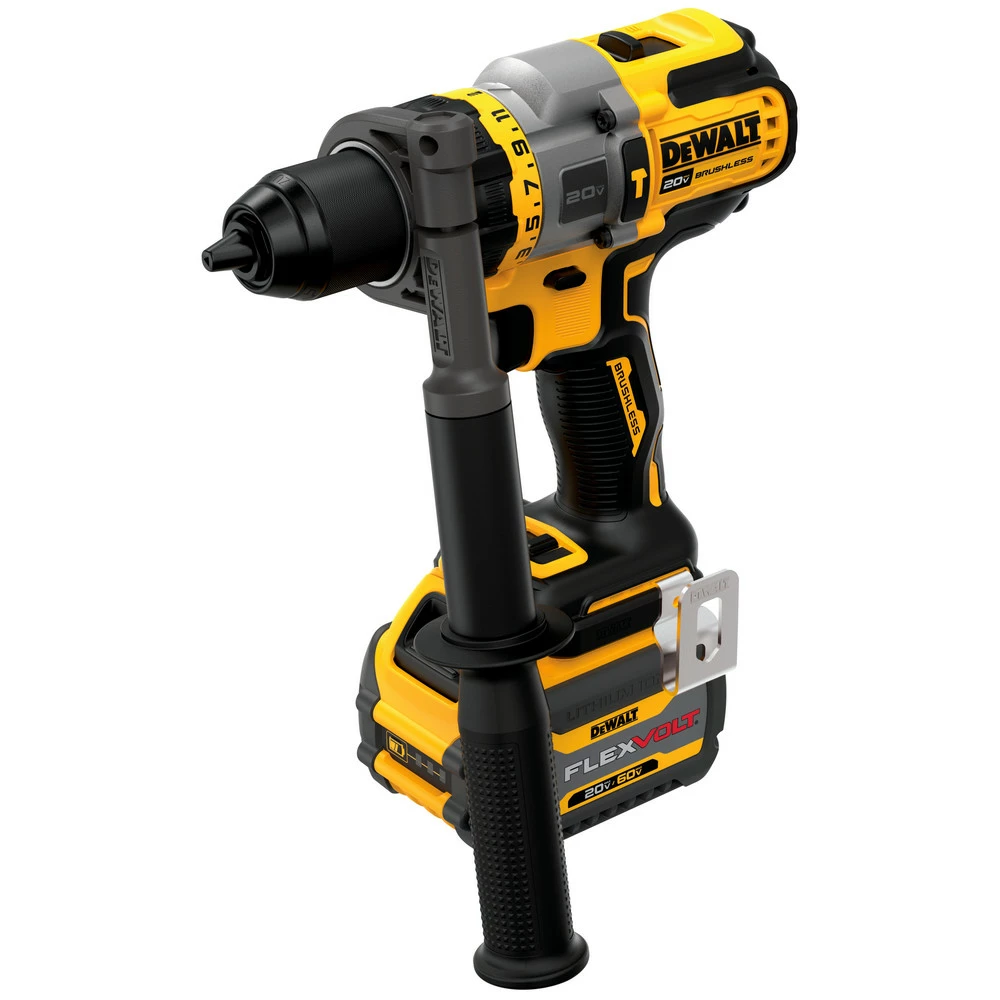 Dewalt DCD999T1 20V MAX Brushless Lithium-Ion 1/2 In. Cordless Hammer Drill Driver Kit With FLEXVOLT ADVANTAGE (6 Ah) 5 Dewalt DCD999T1 20V MAX Brushless Lithium-Ion 1/2 In. Cordless Hammer Drill Driver Kit With FLEXVOLT ADVANTAGE (6 Ah) - Image 5