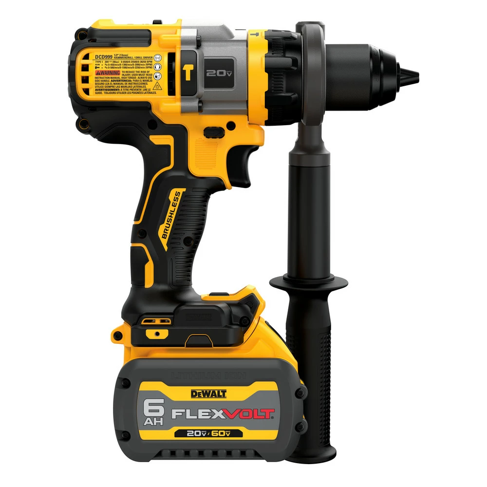 Dewalt DCD999T1 20V MAX Brushless Lithium-Ion 1/2 In. Cordless Hammer Drill Driver Kit With FLEXVOLT ADVANTAGE (6 Ah) 6 Dewalt DCD999T1 20V MAX Brushless Lithium-Ion 1/2 In. Cordless Hammer Drill Driver Kit With FLEXVOLT ADVANTAGE (6 Ah) - Image 6