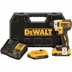 Dewalt DCF887D2 20V MAX XR Brushless Lithium-Ion 1/4 In. Cordless 3-Speed Impact Driver Kit With (2) 2 Ah Batteries