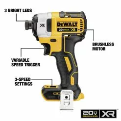 Dewalt DCF887P1 20V MAX XR Brushless Lithium-Ion 1/4 In. Cordless 3-Speed Impact Driver Kit (5 Ah) -Dewalt Shop dewndcf887p1 b