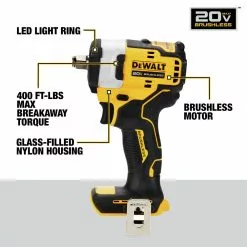 Dewalt DCF911B 20V MAX Brushless Lithium-Ion 1/2 In. Cordless Impact Wrench With Hog Ring Anvil (Tool Only) 14 Dewalt DCF911B 20V MAX Brushless Lithium-Ion 1/2 In. Cordless Impact Wrench With Hog Ring Anvil (Tool Only) -Dewalt Shop dewndcf911b g