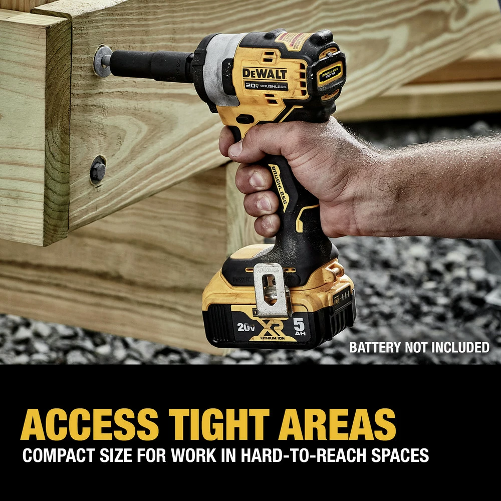 Dewalt DCF911B 20V MAX Brushless Lithium-Ion 1/2 In. Cordless Impact Wrench With Hog Ring Anvil (Tool Only) 7 Dewalt DCF911B 20V MAX Brushless Lithium-Ion 1/2 In. Cordless Impact Wrench With Hog Ring Anvil (Tool Only) - Image 7