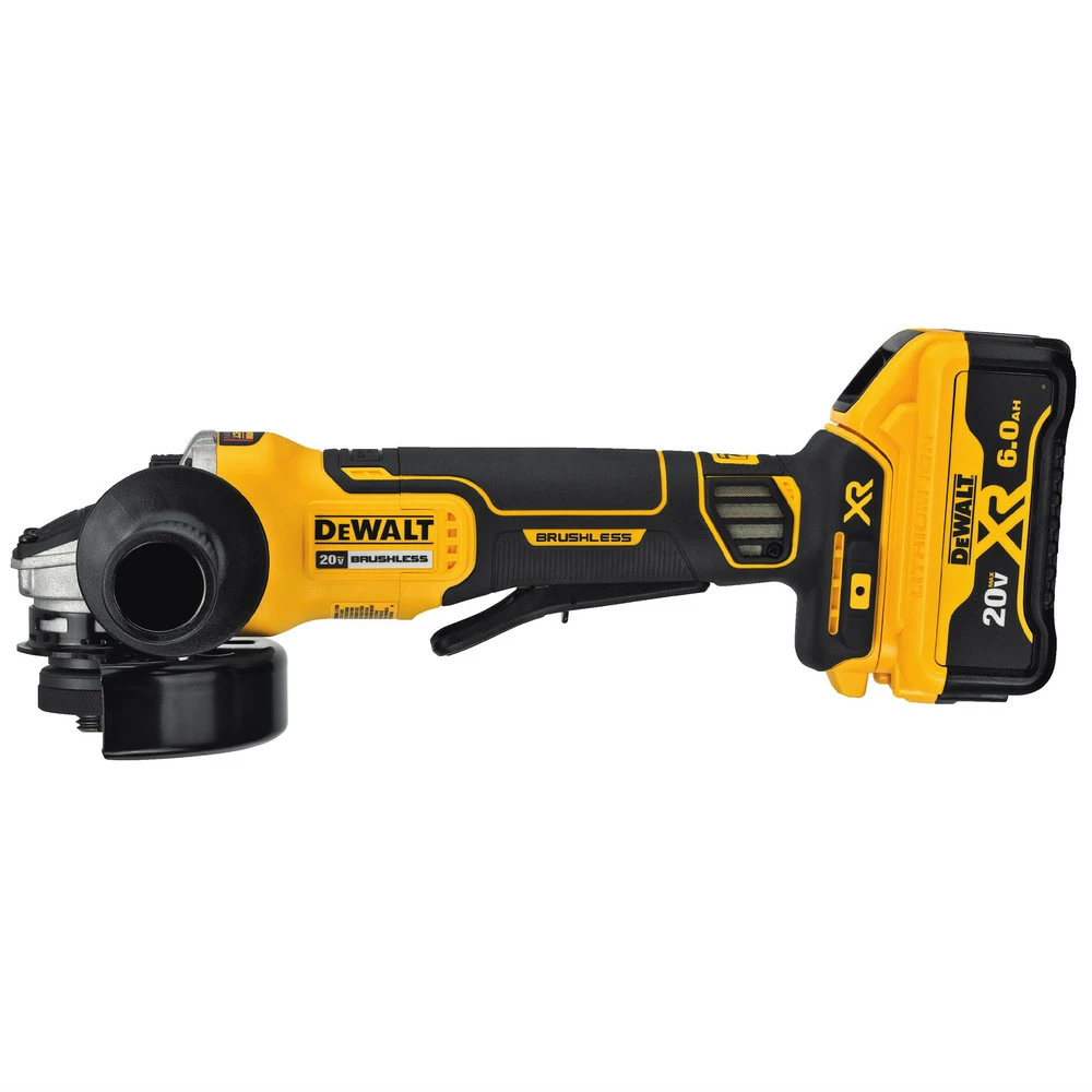 Dewalt DCG413R2 20V MAX XR Brushless Lithium-Ion 4-1/2 In. Cordless Paddle Switch Small Angle Grinder With Kickback Brake Kit With (2) 6 Ah Batteries 2 Dewalt DCG413R2 20V MAX XR Brushless Lithium-Ion 4-1/2 In. Cordless Paddle Switch Small Angle Grinder With Kickback Brake Kit With (2) 6 Ah Batteries - Image 2