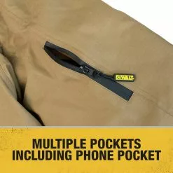 Dewalt DCHJ091B-S 20V Lithium-Ion Cordless Men's Heavy Duty Ripstop Heated Jacket (Jacket Only) - Small, Dune -Dewalt Shop dewndchj091b l e 2