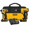 Dewalt DCK240C2 20V MAX Compact Lithium-Ion 1/2 In. Cordless Drill Driver/ 1/4 In. Impact Driver Combo Kit (1.3 Ah)