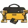 Dewalt DCK283D2 2-Tool Combo Kit - 20V MAX XR Brushless Cordless Compact Drill Driver & Impact Driver Kit With 2 Batteries (2 Ah)