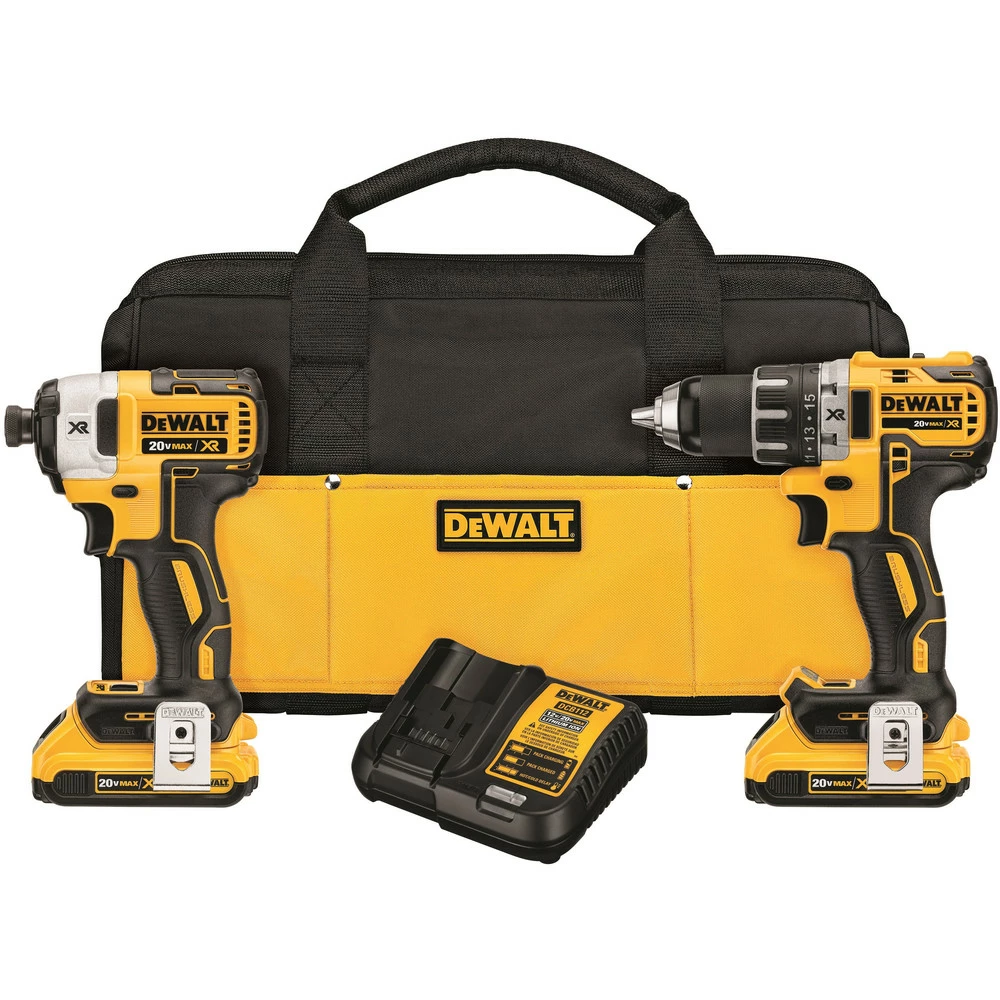 Dewalt DCK283D2 2-Tool Combo Kit - 20V MAX XR Brushless Cordless Compact Drill Driver & Impact Driver Kit With 2 Batteries (2 Ah) 1 Dewalt DCK283D2 2-Tool Combo Kit - 20V MAX XR Brushless Cordless Compact Drill Driver & Impact Driver Kit With 2 Batteries (2 Ah)