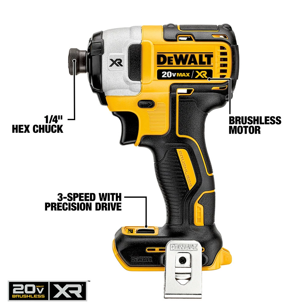 Dewalt DCK283D2 2-Tool Combo Kit - 20V MAX XR Brushless Cordless Compact Drill Driver & Impact Driver Kit With 2 Batteries (2 Ah) 4 Dewalt DCK283D2 2-Tool Combo Kit - 20V MAX XR Brushless Cordless Compact Drill Driver & Impact Driver Kit With 2 Batteries (2 Ah) - Image 4
