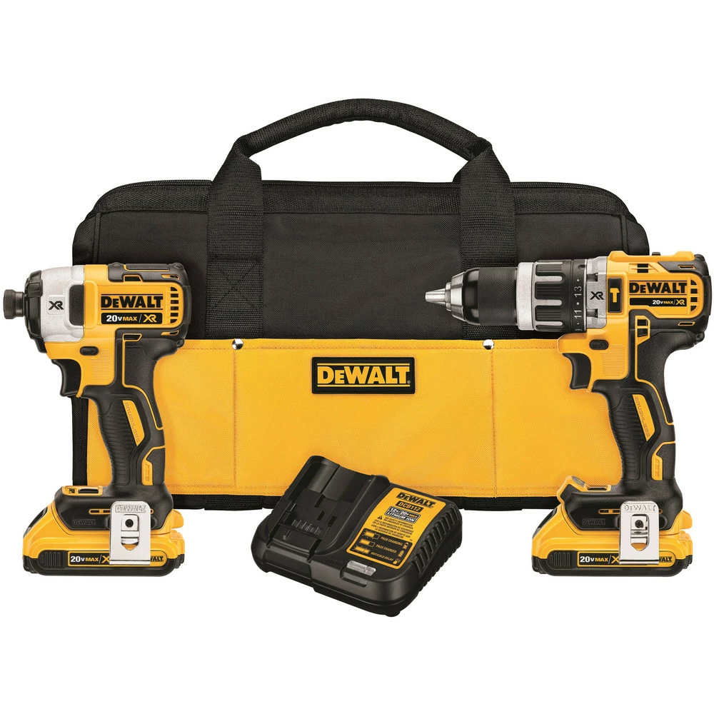Dewalt DCK287D2 20V MAX XR 2.0 Ah Cordless Lithium-Ion Brushless Hammer Drill & Impact Driver Combo Kit 1 Dewalt DCK287D2 20V MAX XR 2.0 Ah Cordless Lithium-Ion Brushless Hammer Drill & Impact Driver Combo Kit