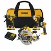 Dewalt DCK483D2 20V MAX XR Brushless Compact Lithium-Ion Cordless 4-Tool Combo Kit