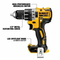 Dewalt DCK483D2 20V MAX XR Brushless Compact Lithium-Ion Cordless 4-Tool Combo Kit -Dewalt Shop dewndck483d2 a