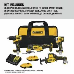 Dewalt DCK489D2 ATOMIC 20V MAX Brushless Lithium-Ion Cordless 4-Tool Combo Kit (2 Ah) -Dewalt Shop dewndck489d2 g