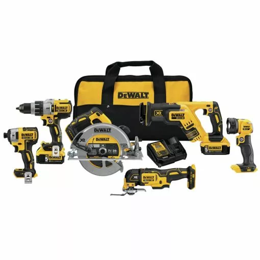 Dewalt DCK694P2 20V MAX XR Lithium-Ion Cordless 6-Tool Combo Kit (5 Ah) -Dewalt Shop dewndck694p2