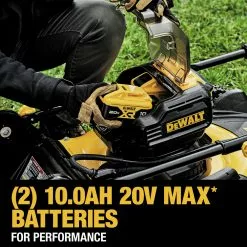 Dewalt DCMWP233U2 2X 20V MAX Brushless Lithium-Ion 21-1/2 In. Cordless Push Mower Kit With 2 Batteries (10 Ah) -Dewalt Shop dewndcmwp233u2 o