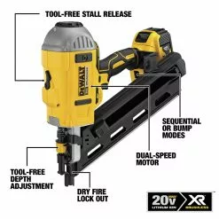 Dewalt DCN692M1 20V MAX XR Brushless Lithium-Ion 30 Degree Cordless Paper Collated Framing Nailer Kit (4 Ah) 35 Dewalt DCN692M1 20V MAX XR Brushless Lithium-Ion 30 Degree Cordless Paper Collated Framing Nailer Kit (4 Ah) -Dewalt Shop dewndcn692m1 s