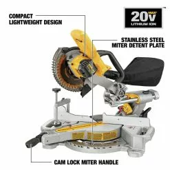 Dewalt DCS361B 20V MAX Cordless Lithium-Ion 7-1/4 In. Compound Miter Saw (Tool Only) -Dewalt Shop dewndcs361b a