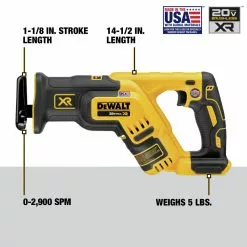 Dewalt DCS367B 20V MAX XR Brushless Compact Lithium-Ion Cordless Reciprocating Saw (Tool Only) -Dewalt Shop dewndcs367b i