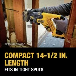 Dewalt DCS367B 20V MAX XR Brushless Compact Lithium-Ion Cordless Reciprocating Saw (Tool Only) -Dewalt Shop dewndcs367b k