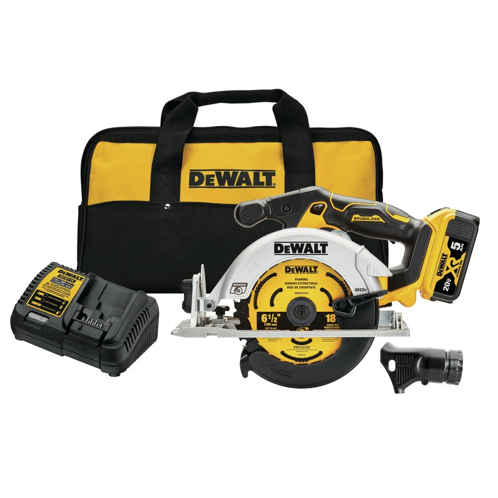 Dewalt DCS565P1 20V MAX Brushless Lithium-Ion 6-1/2 In. Cordless Circular Saw Kit (5 Ah) 1 Dewalt DCS565P1 20V MAX Brushless Lithium-Ion 6-1/2 In. Cordless Circular Saw Kit (5 Ah)