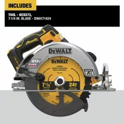Dewalt DCS573B 20V MAX Brushless Lithium-Ion 7-1/4 In. Cordless Circular Saw With FLEXVOLT ADVANTAGE (Tool Only) -Dewalt Shop dewndcs573b e