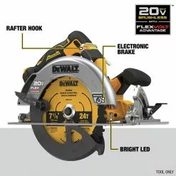 Dewalt DCS573B 20V MAX Brushless Lithium-Ion 7-1/4 In. Cordless Circular Saw With FLEXVOLT ADVANTAGE (Tool Only) -Dewalt Shop dewndcs573b f