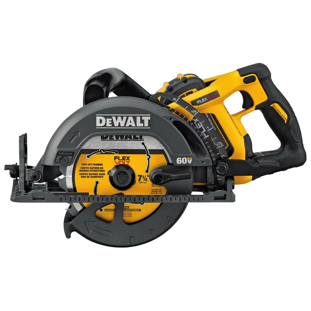 Dewalt DCS577X1 FLEXVOLT 60V MAX 9.0Ah 7-1/4 In. Worm Drive Style Saw Kit 2 Dewalt DCS577X1 FLEXVOLT 60V MAX 9.0Ah 7-1/4 In. Worm Drive Style Saw Kit - Image 2
