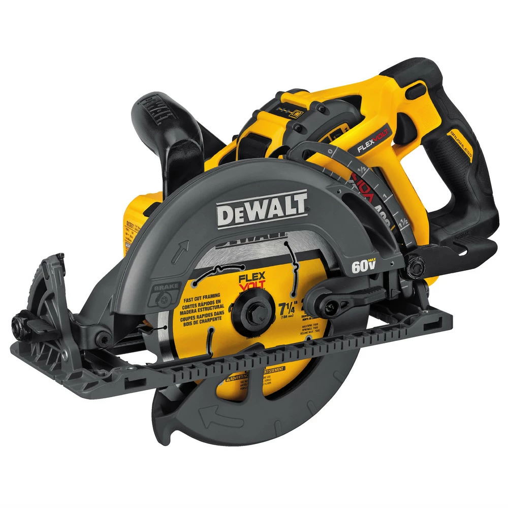 Dewalt DCS577X1 FLEXVOLT 60V MAX 9.0Ah 7-1/4 In. Worm Drive Style Saw Kit 3 Dewalt DCS577X1 FLEXVOLT 60V MAX 9.0Ah 7-1/4 In. Worm Drive Style Saw Kit - Image 3