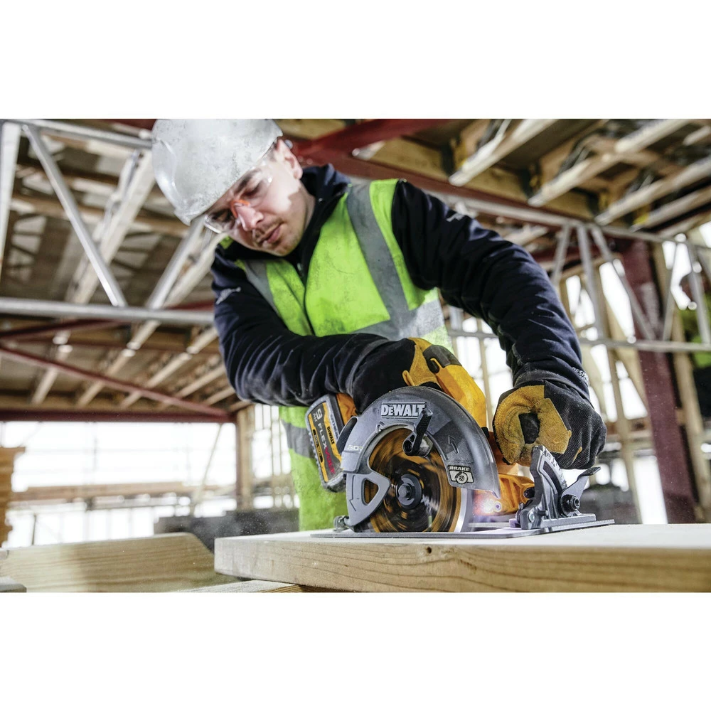 Dewalt DCS578X1 FLEXVOLT 60V MAX Brushless Lithium-Ion 7-1/4 In. Cordless Circular Saw Kit With Brake And (1) 9 Ah Battery 11 Dewalt DCS578X1 FLEXVOLT 60V MAX Brushless Lithium-Ion 7-1/4 In. Cordless Circular Saw Kit With Brake And (1) 9 Ah Battery - Image 11