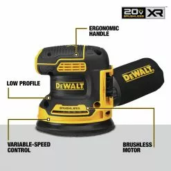 Dewalt DCW210B 20V MAX XR 5 In. Cordless Random Orbital Sander (Tool Only) -Dewalt Shop dewndcw210b d