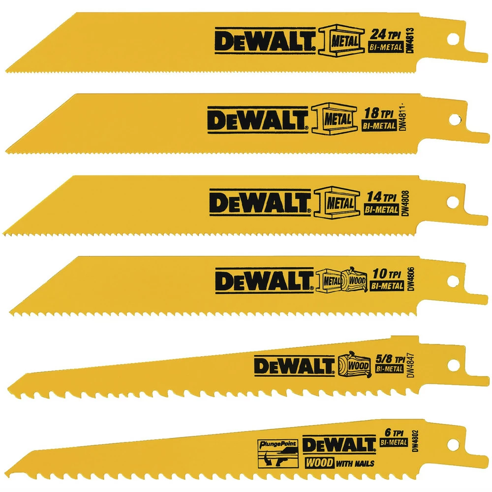 Dewalt DW4856 6-Piece Reciprocating Saw Blade Set 1 Dewalt DW4856 6-Piece Reciprocating Saw Blade Set