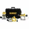 Dewalt DW618B3 120V 12 Amp Brushed 2-1/4 HP Corded Three Base Router Kit