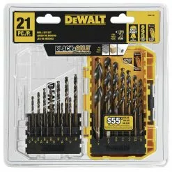 Dewalt DWA1181 21-Piece Black And Gold Coated Drill Bit Set -Dewalt Shop dewndwa1181 b
