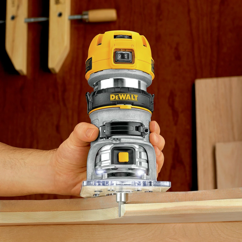 Dewalt DWP611 110V 7 Amp Variable Speed 1-1/4 HP Corded Compact Router With LED 17 Dewalt DWP611 110V 7 Amp Variable Speed 1-1/4 HP Corded Compact Router With LED - Image 17