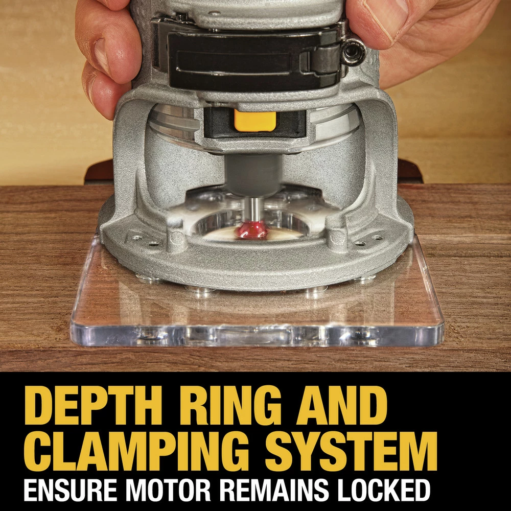 Dewalt DWP611 110V 7 Amp Variable Speed 1-1/4 HP Corded Compact Router With LED 12 Dewalt DWP611 110V 7 Amp Variable Speed 1-1/4 HP Corded Compact Router With LED - Image 12