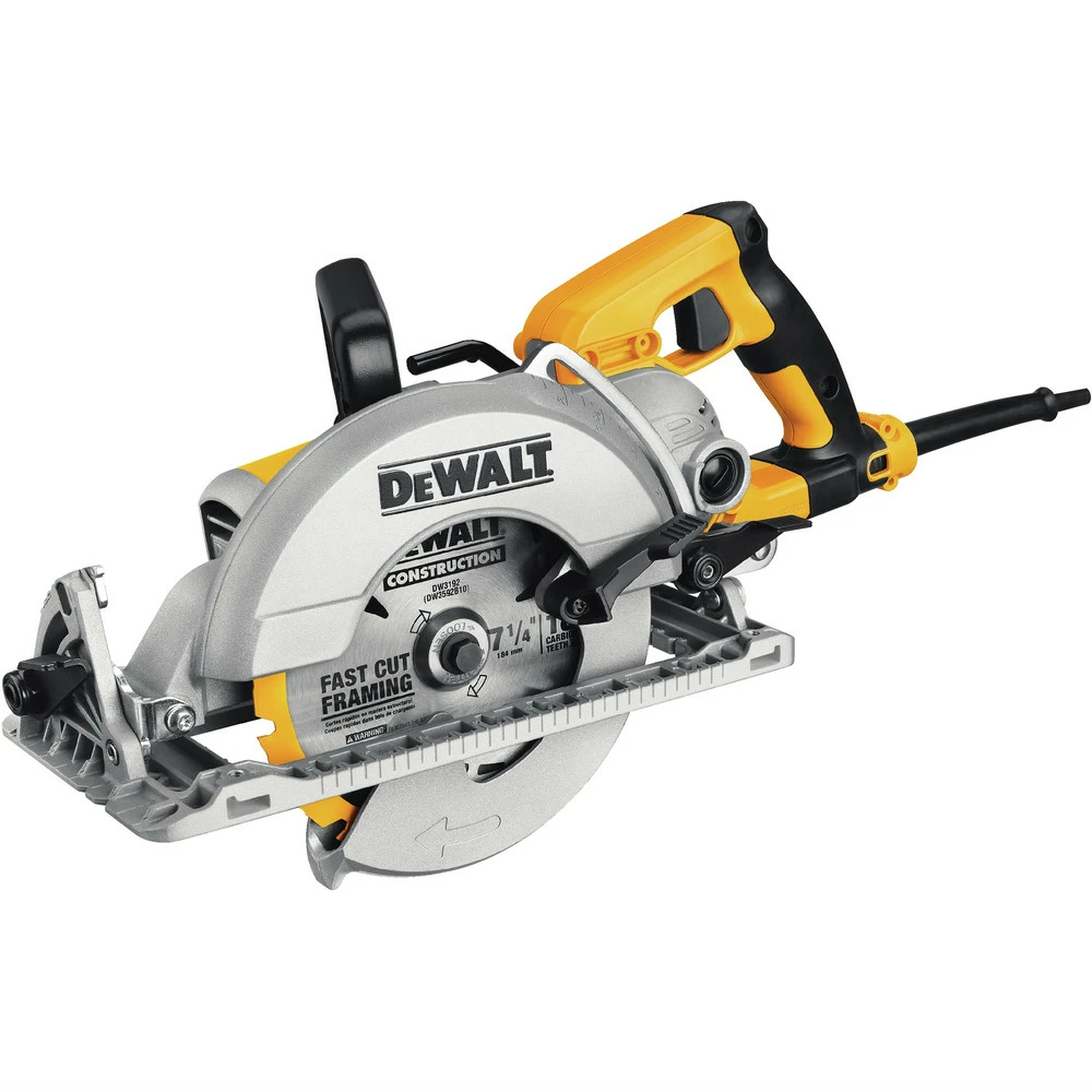 Dewalt DWS535B 120V 15 Amp Brushed 7-1/4 In. Corded Worm Drive Circular Saw With Electric Brake 8 Dewalt DWS535B 120V 15 Amp Brushed 7-1/4 In. Corded Worm Drive Circular Saw With Electric Brake - Image 8
