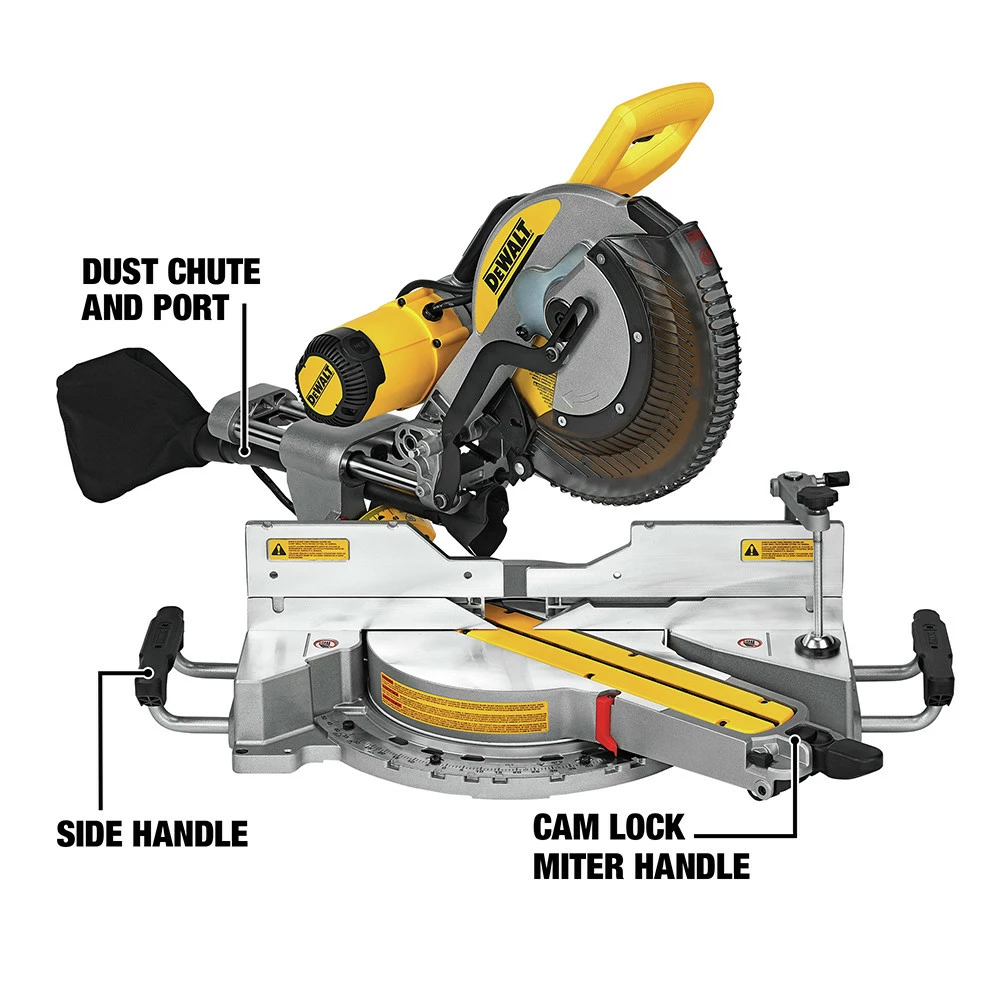 Dewalt DWS779 120V 15 Amp Brushed 12 In. Corded Double Bevel Sliding Compound Miter Saw 15 Dewalt DWS779 120V 15 Amp Brushed 12 In. Corded Double Bevel Sliding Compound Miter Saw - Image 15