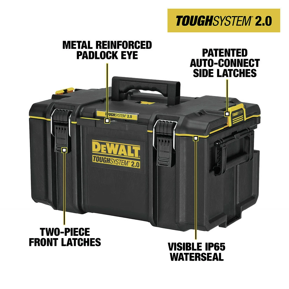Dewalt DWST08300 14-3/4 In. X 21-3/4 In. X 12-3/8 In. ToughSystem 2.0 Tool Box - Large, Black 9 Dewalt DWST08300 14-3/4 In. X 21-3/4 In. X 12-3/8 In. ToughSystem 2.0 Tool Box - Large, Black - Image 9