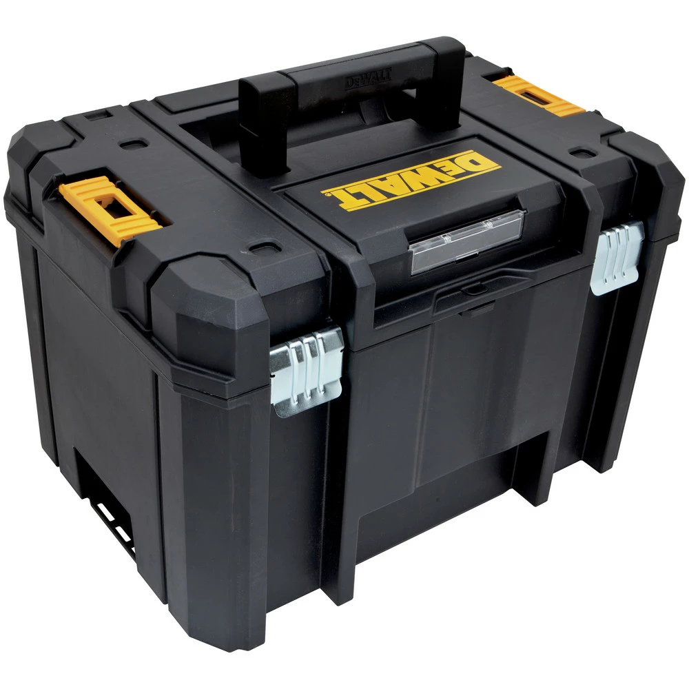 Dewalt DWST17806 13 In. X 17-1/4 In. X 11-7/8 In. TSTAK VI Deep Storage Box With Flat Top - Black 2 Dewalt DWST17806 13 In. X 17-1/4 In. X 11-7/8 In. TSTAK VI Deep Storage Box With Flat Top - Black - Image 2